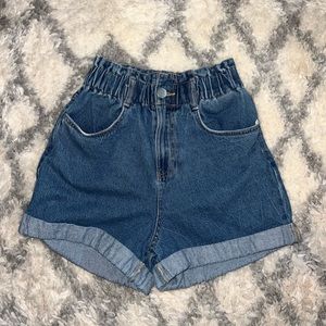 H&M paper bag waist shorts